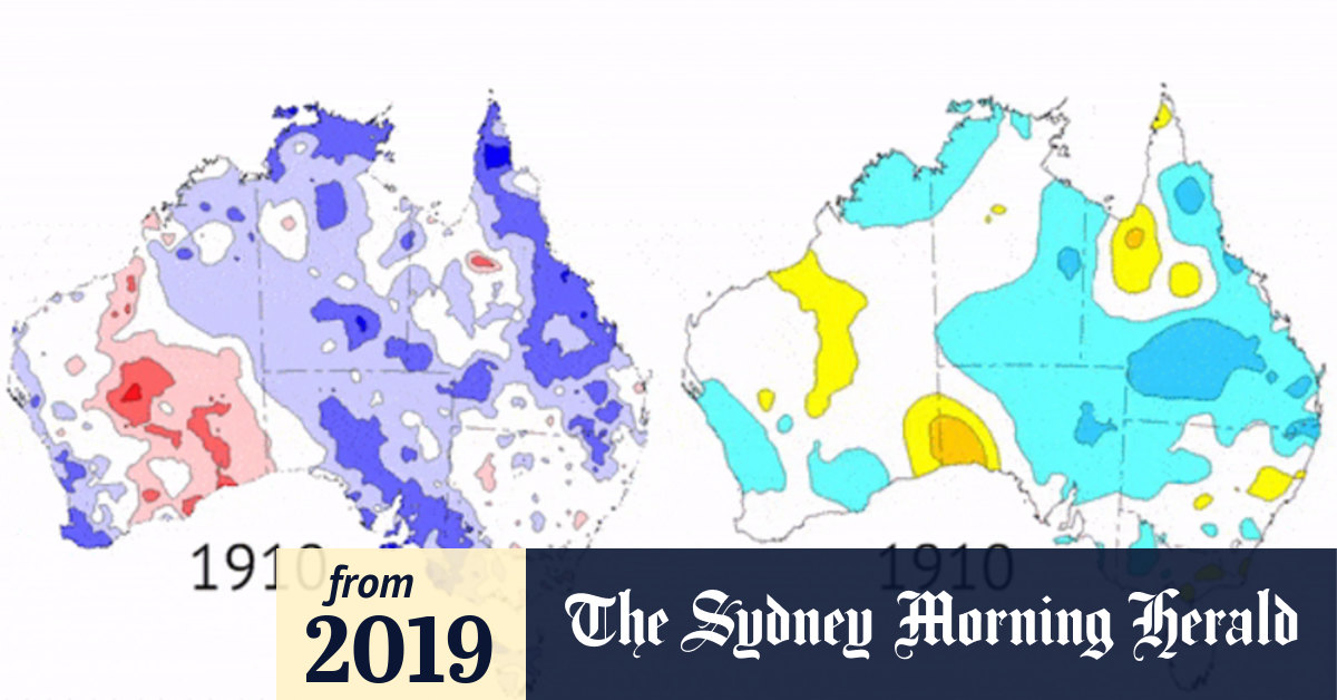 Historical climate change maps show Australia getting hotter, drier
